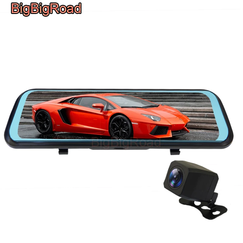 

BigBigRoad Car DVR Dash Camera Cam IPS Stream RearView Mirror For Jeep Renegade Gladiator Commander SRT Cherokee Grand Commander