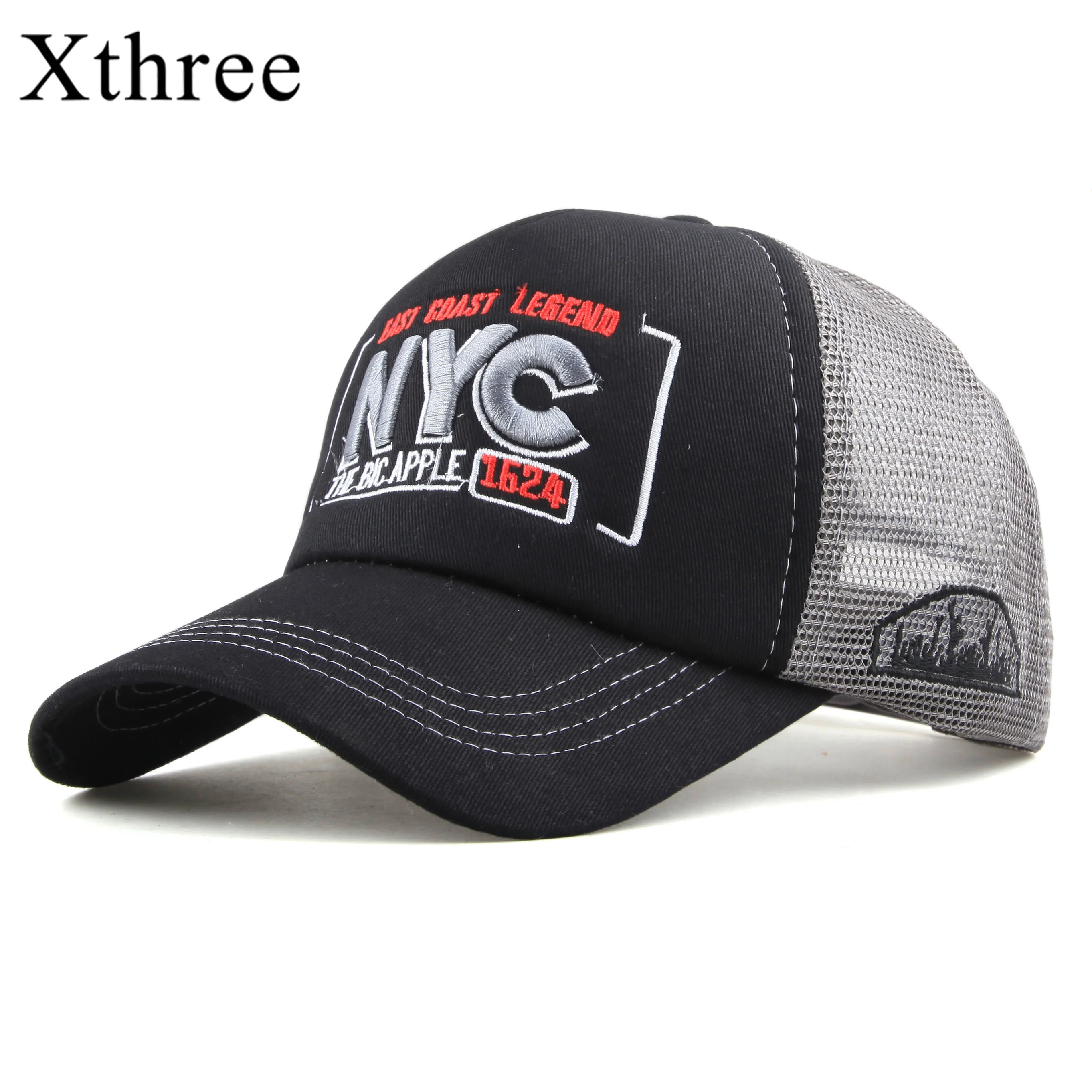 Xthree Summer Men Baseball Cap Mesh Women Snapback Hats Bone Casquette Brand Casual Gorra Adjustable Cotton Hat Caps