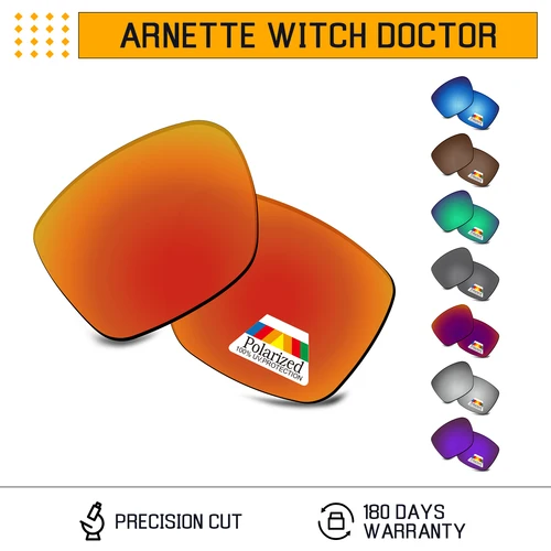 Imagen 1 del producto Lentes de repuesto polarizadas Bwake para montura de gafas de sol Arnette Witch Doctor AN4177-varios opciones