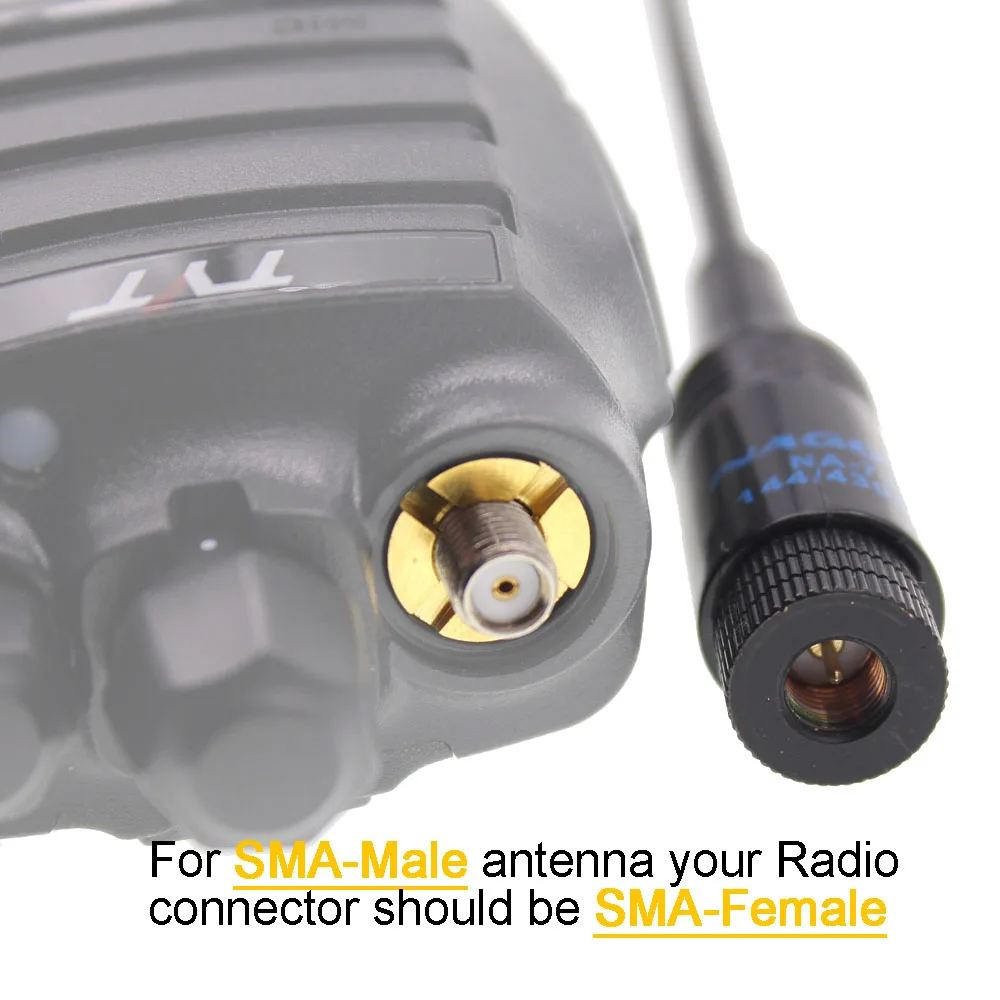 NAGOYA NA-771 SMA Male SMA-M Dual Wide Band Flexible Antenna VHF/UHF 144/430MHz Two Way Radio