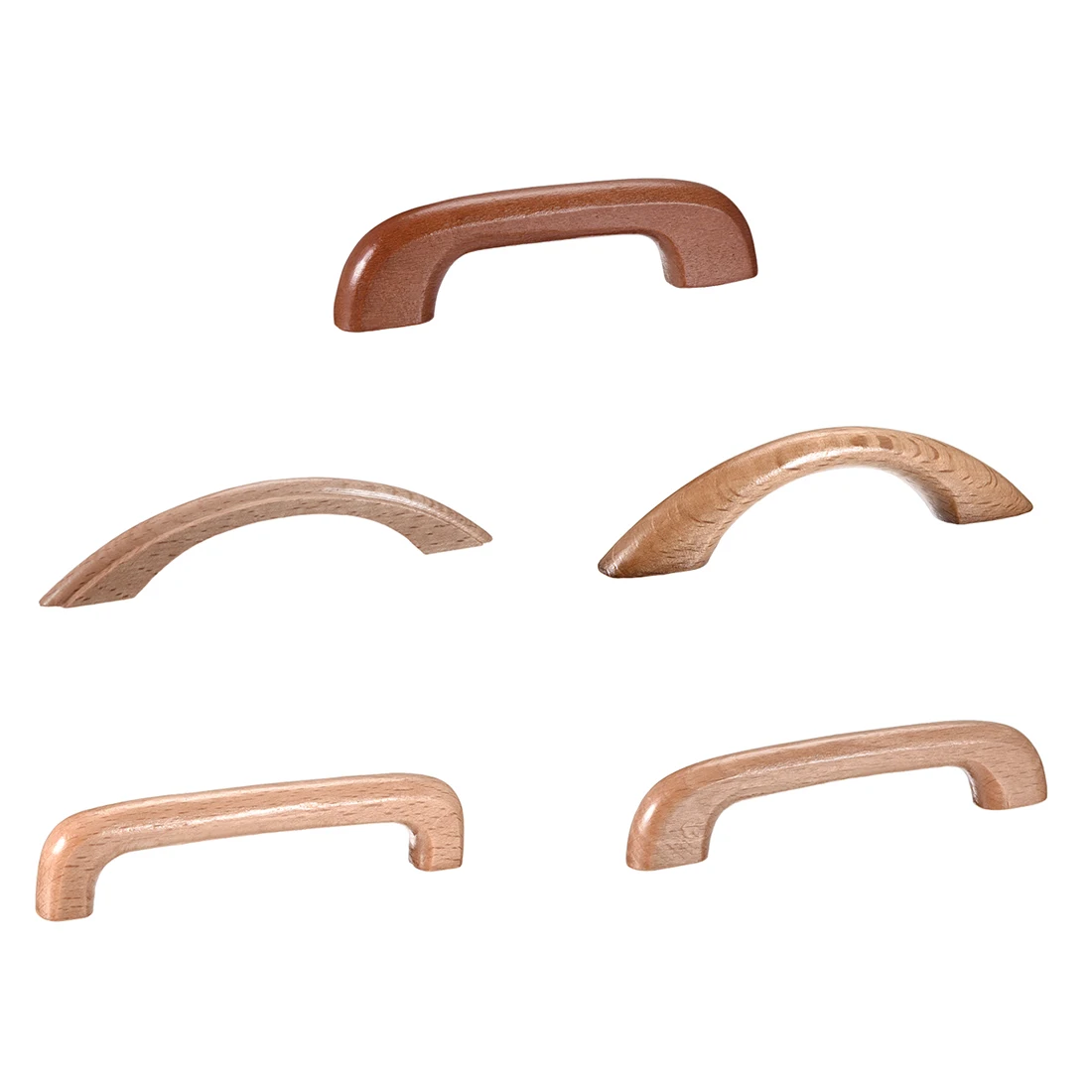 uxcell 5pcs 10pcs Wood Pull Handles 65mm 97mm Hole Distance Drawer Door Cabinet Pulls Length 91mm 95mm 109mm 120mm 125mm