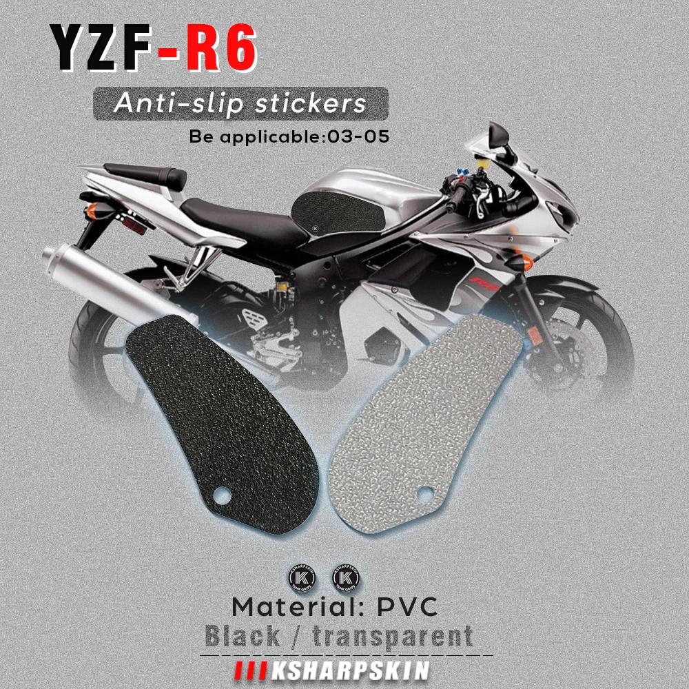 

Motorcycle Tank Pad Tank grip friction protector Non-slip decals sticker Knee Pads for YAMAHA YZF-R6 yzfr6 yzf r6 03-05