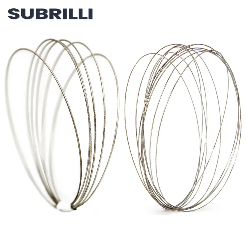 SUBRILLI 0.4mm/0.6mm/1.0mm Electroplated Superfine Diamond Cutting Wire for Glass Bottle Metal Stone Engraving Cutting Tool
