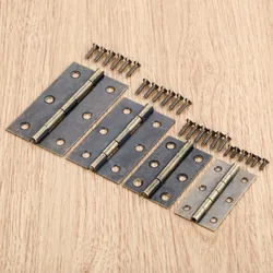 2Pcs Cabinet Antique Furniture Hinge Cabinet Drawer Door Butt Hinge Vintage Jewelry Wood Box Decorative Hinges