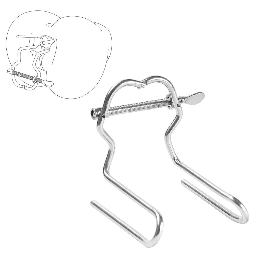 

Stainless Steel Anal Expander Metal Anal Dilator Vaginal Clamp Speculum Butt Plug Ass Expander Speculum BDSM Sex Toys For Women