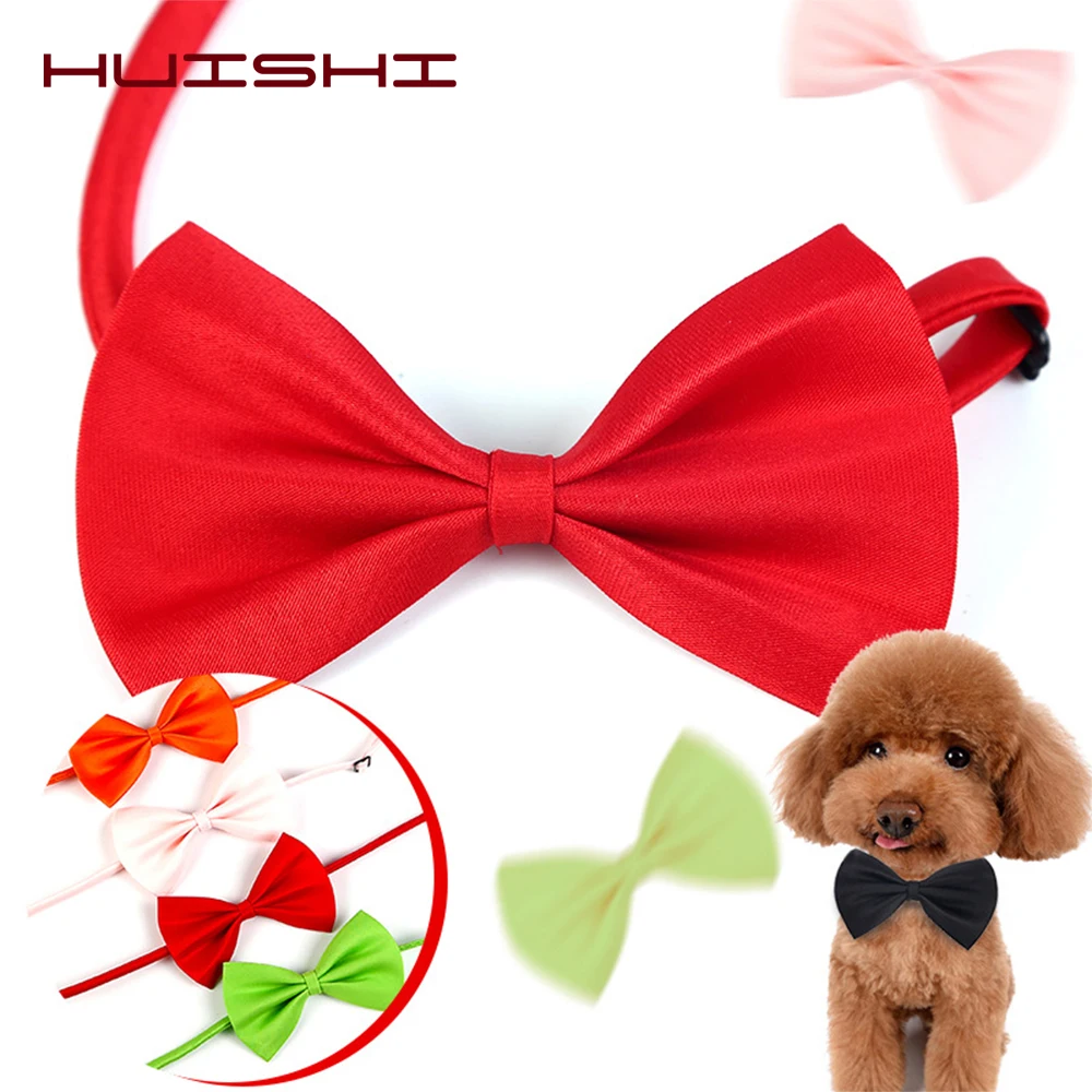 

HUISHI Dog Bow Tie Adjustable Necktie Pet Dog Bowtie Puppy Bows Pet Bowties Different Colors Wholesale Supply Cat Bow Tie