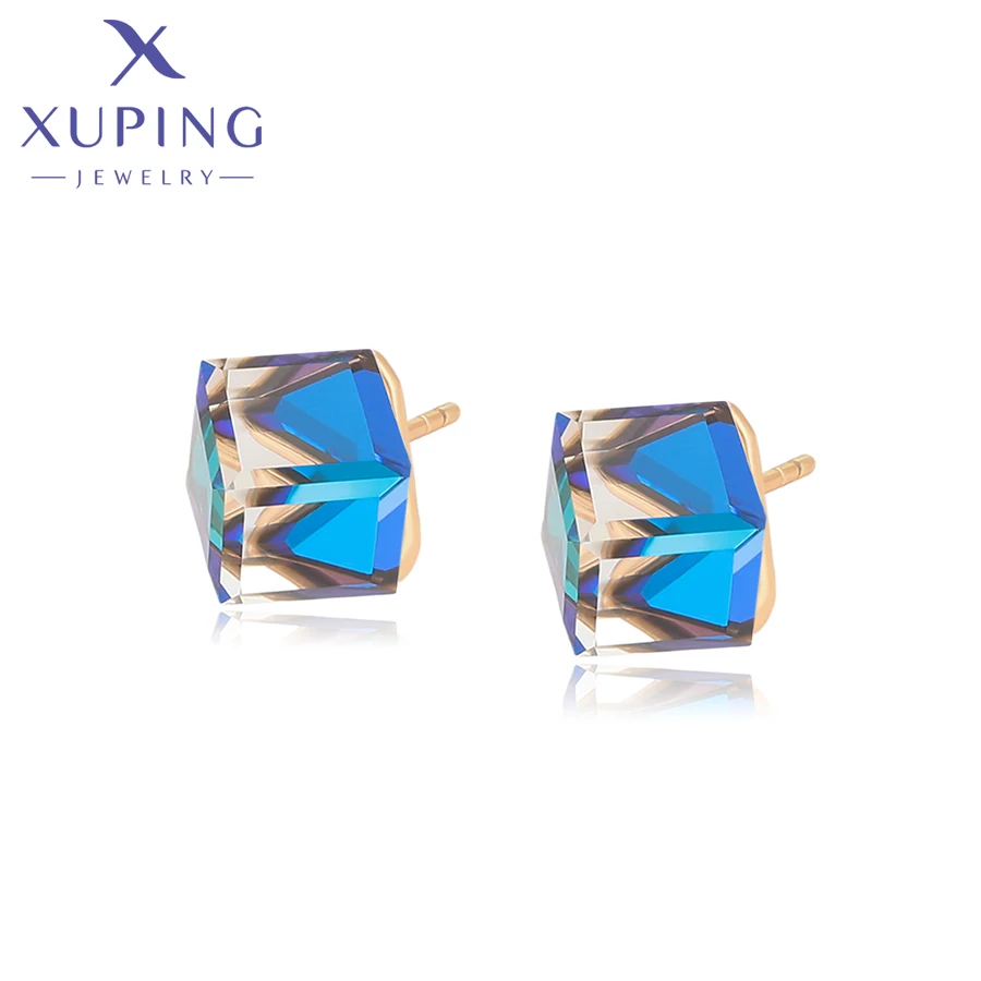 Xuping Jewelry Elegant New Arrival Summer Sale Charm Crystal Stud Earring for Women Gift ZBE243