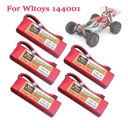 2S 7.4V 3500mAh LiPo Battery for Wltoys 144001/144011/144010/12428/124019/124018/124016/124017/124010 RC Car Battery Upgrades