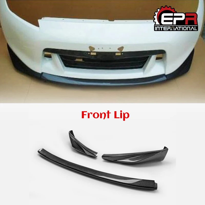 Body Kit Tuning Part For Nissan 370Z Z34 (2009-2012) Carbon Fiber Zenki Early Model JDM Front Lip (Pre-facelift) For 370Z Racing