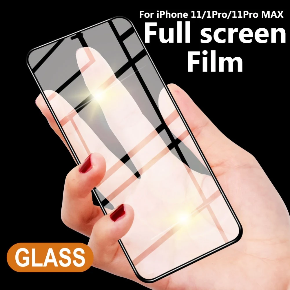 9D Anti-scratch Full Screen Protective Tempered Glass Screen Film for iPhone 12 Anti-fingerprint HD Screen Protectors