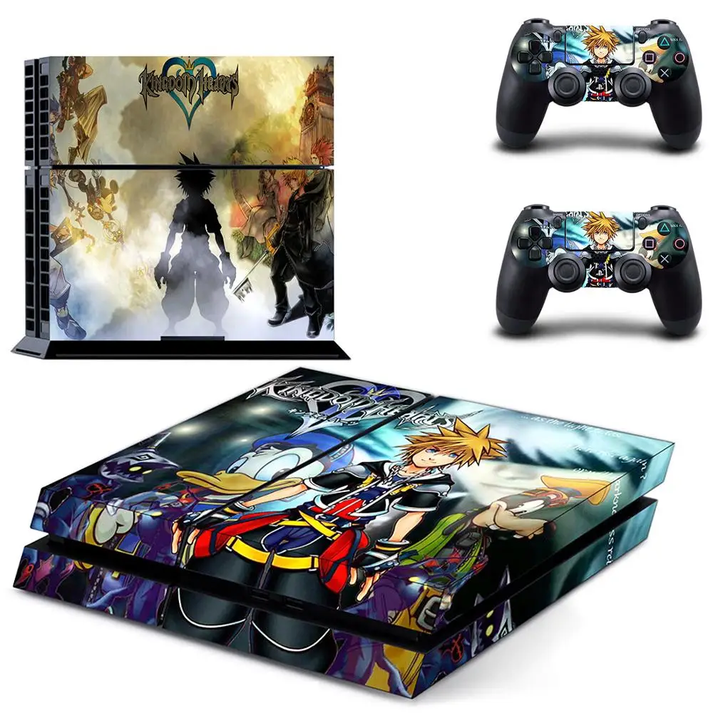 Kingdom Hearts PS4 Stickers Play station 4 Skin PS 4 Sticker Decal Cover For PlayStation 4 PS4 Console & Controller Skins Vinyl