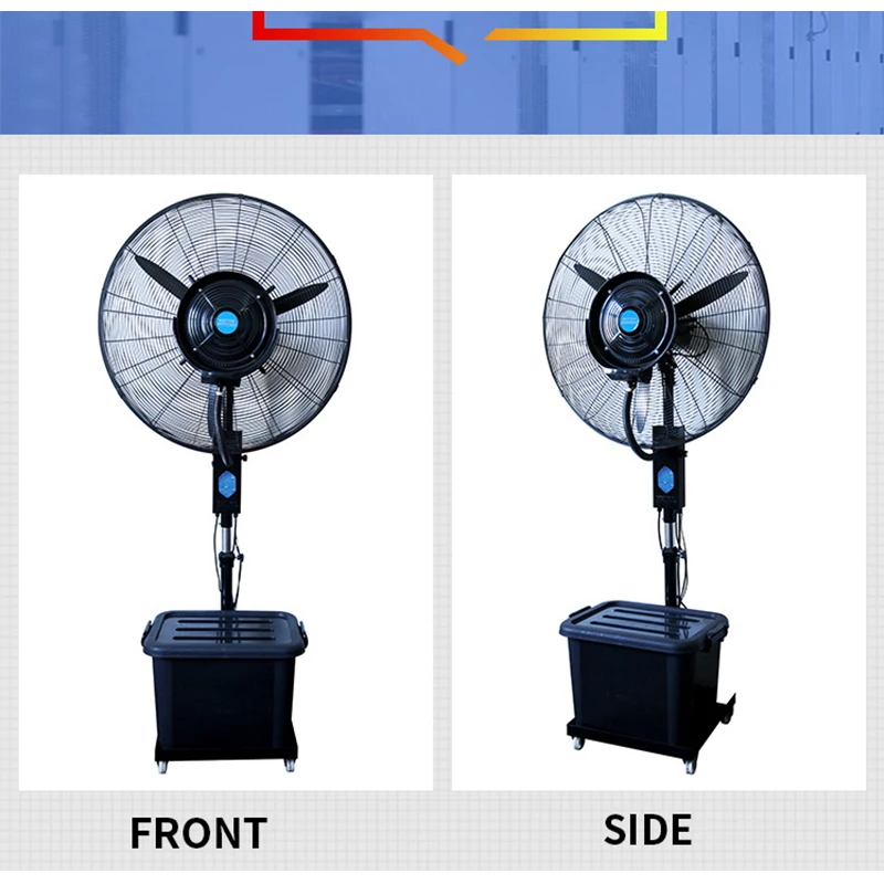 Электрический вентилятор 350 Вт, ручной распылительный промышленный вентилятор, распылительный вентилятор с дистанционным управлением, заводское увлажнение воздуха в помещении, 30 дюймов