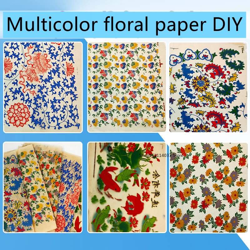 Pottery Art Colorful Flower Paper Ceramic Underglaze Transfer Paper Sticker High Temperature Porcelain Decal DIY Ceramic Decals