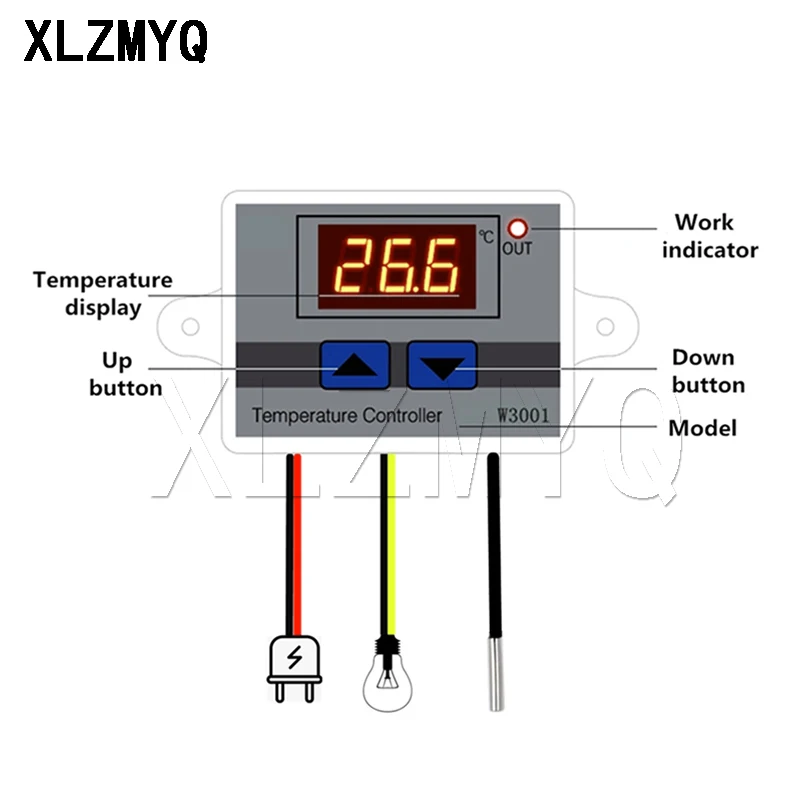 

W3001 Digital Control Temperature Microcomputer Thermostat Switch Thermometer New Thermoregulator 12/24/220V/110-220V,XH-W3001