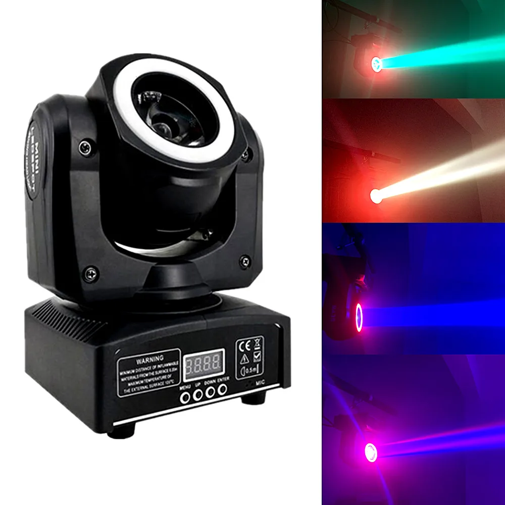 Imagem -03 - Led Beam com Anel de Halo para dj Mini Iluminação Moving Head Clube Natal Casamento Disco Luzes do Partido 65w