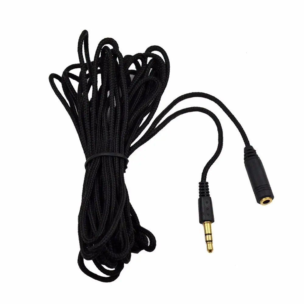 1.5m/5m cabo de cabo extensão áudio estéreo do fone de ouvido para o fio do telefone alto-falante 3.5mm jack macho para fêmea