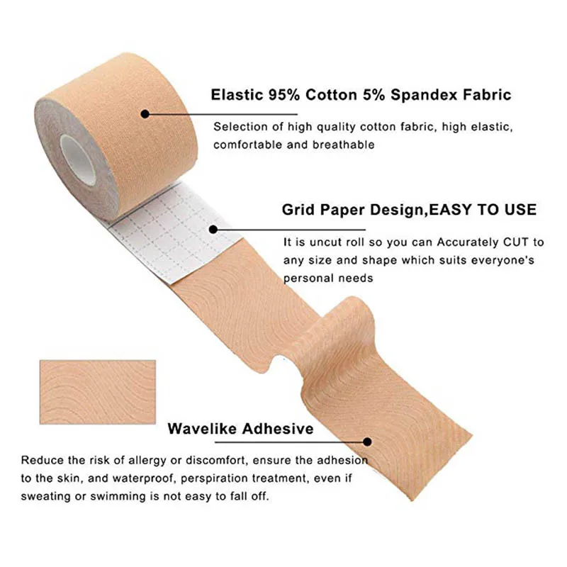 1 Roll Plus Size Bh Comfort Sexy Seamless Bra Breast Lift Tape Invisible Nipple Cover Silicone Strapless Push Up Bra For Women view 2