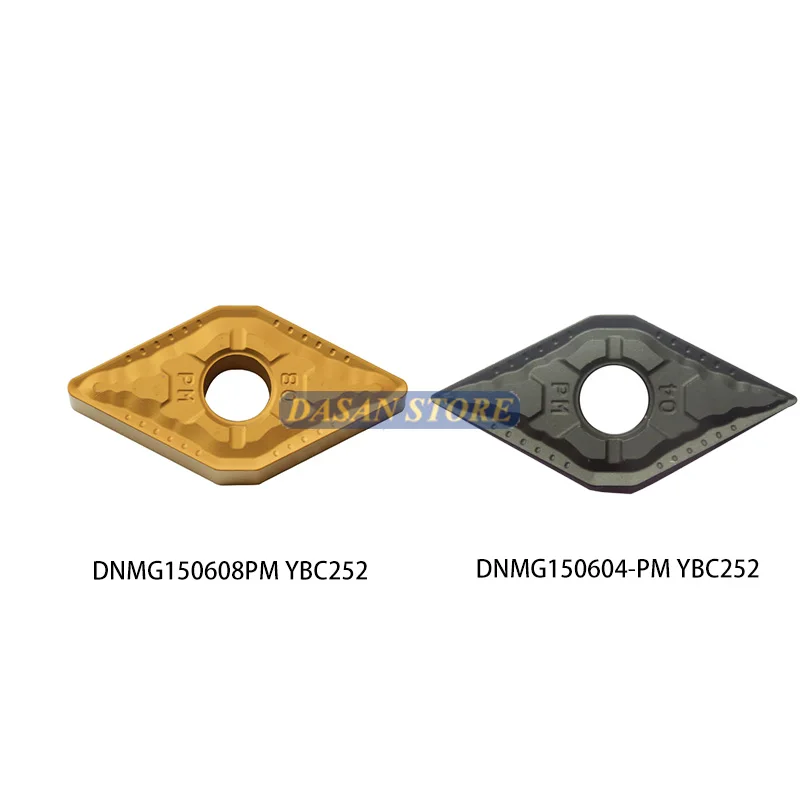 10PCS DNMG150604 DNMG150612 PM YBC251 YBC252 di Alta Qualità Inserti In Metallo Duro CNC Tornio Lama Taglierina per Acciaio Inox