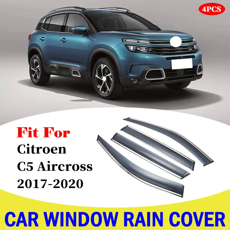 Window Deflectors For Citroen C5 Aircross 2017-2020 Wind Guard Vent Sun Rain Visor Cover Car  Window Rain Cover Accessories