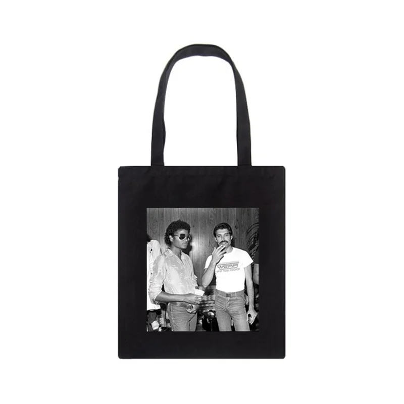 Freddie Mercury The Queen Band Funny Letters Shopping Bag Cute Shoulder Canvas Bags Harajuku Large Capacity Messenger Women Bags