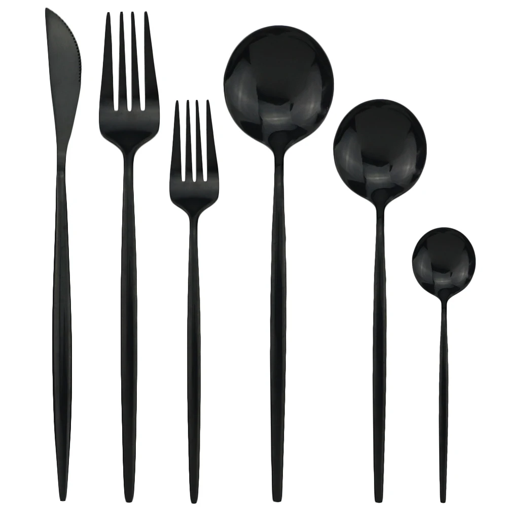 24Pcs Cutlery Set Stainless Steel Dinnerware Silverware Flatware Set Dinner Knife Fork Spoon Dropshipping