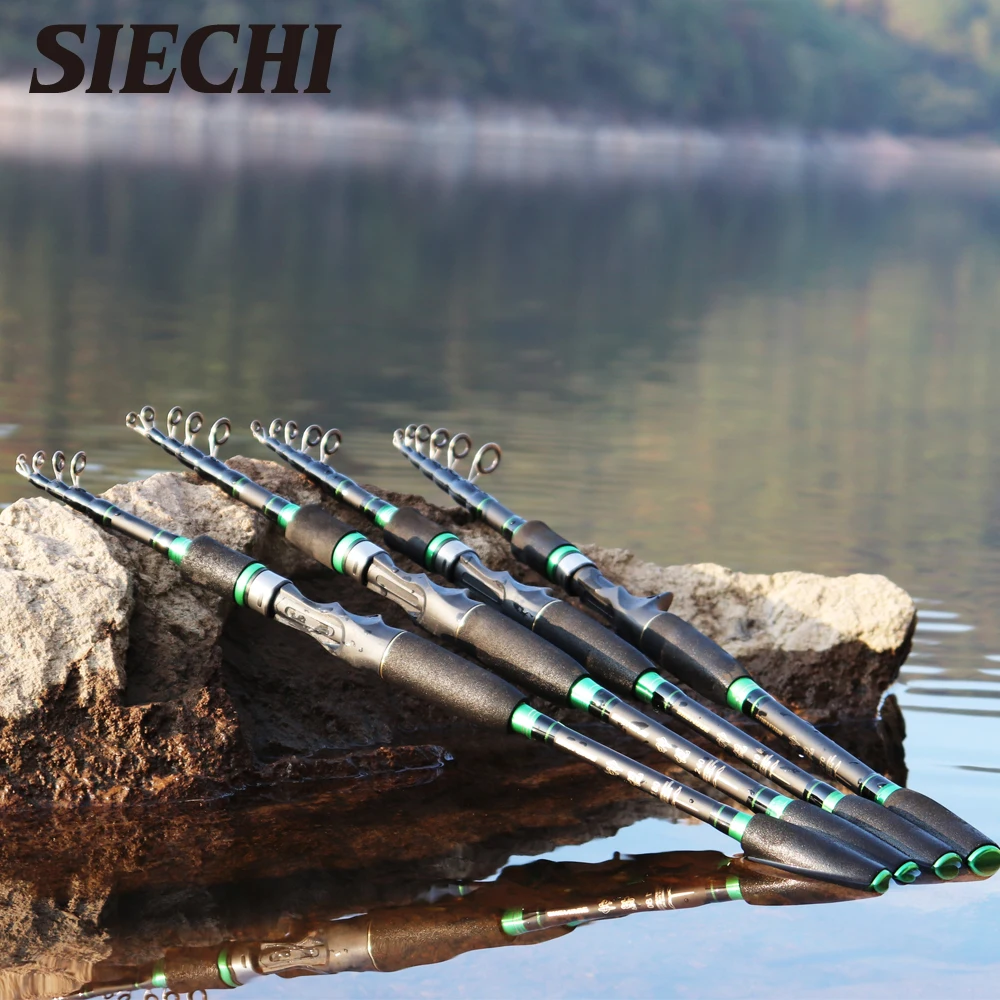 2021 New 1.8m 2.1m 2.4m 2.7m 3.0m Carbon Telescopic Carbon Fishing Rod M Power Ultralight Travel Casting Spinning Rod