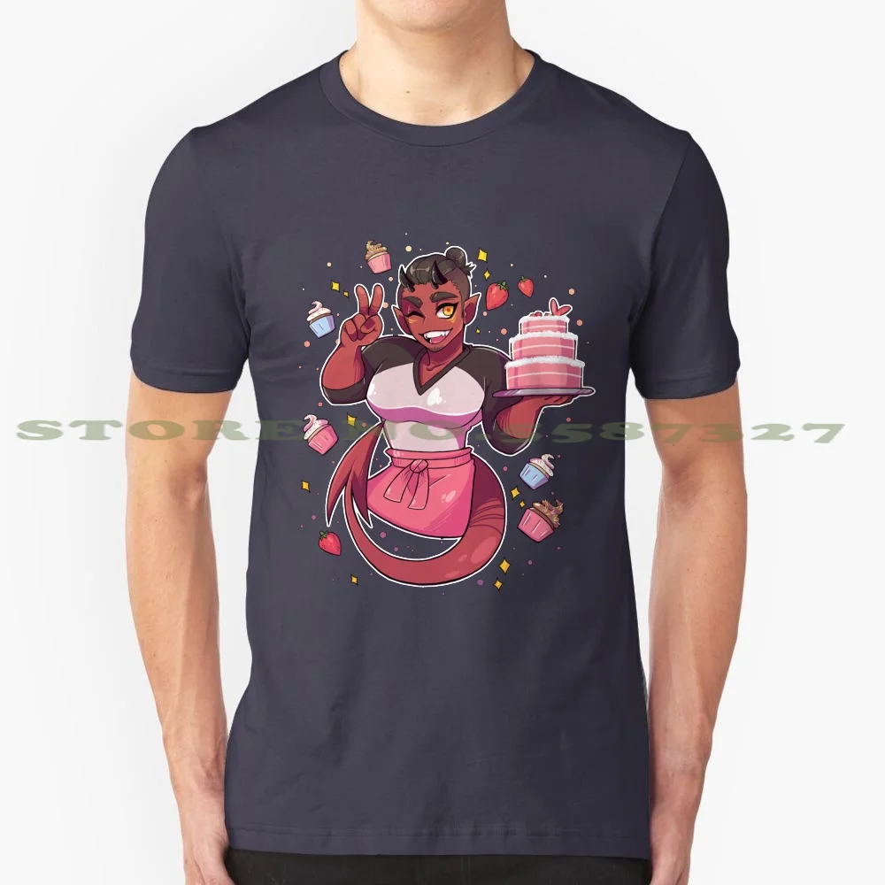 Devil'S Food 100% Cotton T-Shirt Devil Demon Cake Sweets Halloween Occult Creepy Kawaii Pastel Cute Anime Chibi