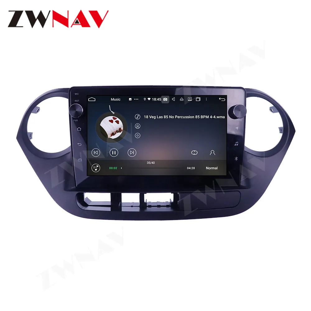 Multimedia Auto Radio IPS GPS Navigation Touch Screen Car DVD Player Android 10 4+128G For Hyundai I10 2013-2016 Heard Unit