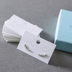 Cartes d'affichage de bijoux et boucles d'oreilles en carton blanc, étiquettes de prix, accessoires de bricolage faits à la main, stock de mode, merci, nouveau, chaud, 350 g/m²