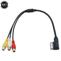 For VW For Audi AMI AUX MDI MMI Cable Adapter A3 A4 A6 A7 A8 Q5 Q7 R8 AMI MMI RCA 3RCA DVD Video Audio Input Wire Car Accessory