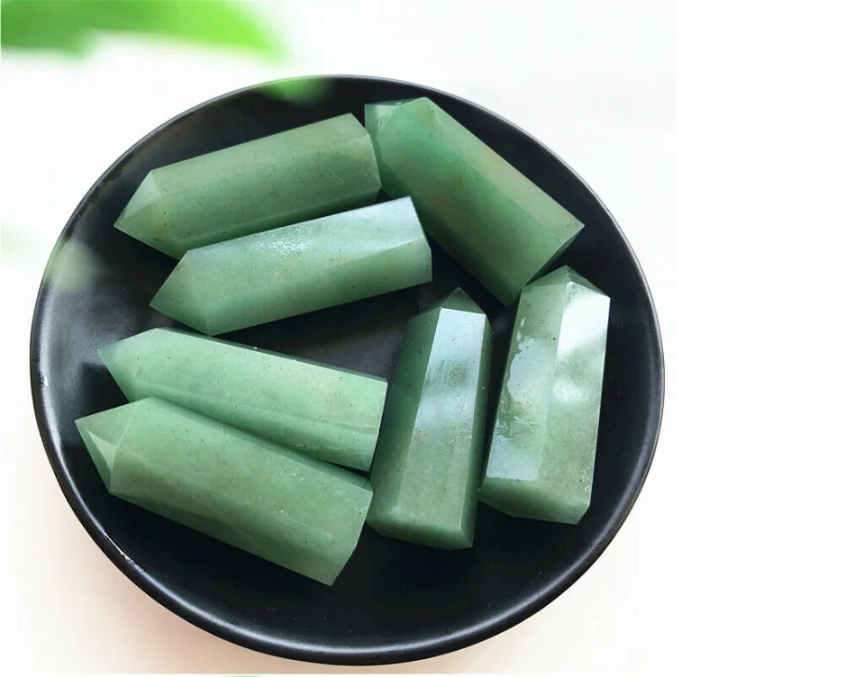 Wholesale natural green aventurine quartz crystal point for decoration