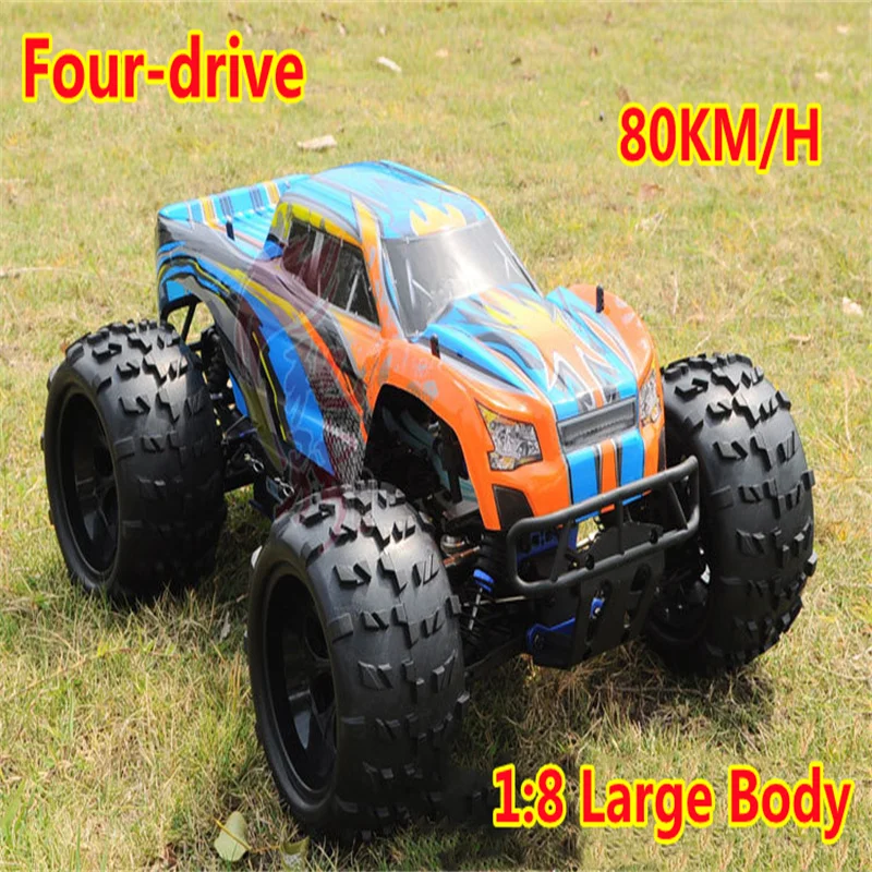 4WD Full Hydraulic Shock Absorber Fuel Rometo Control Car FC26 Motor 80KM/H CVD Rotating Dog Bone Metal Disc Brake System RC Car