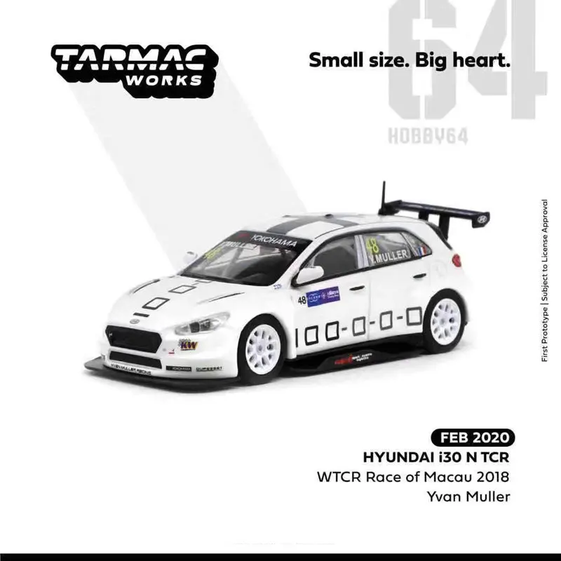 

Tarmac Works cars 1:64 HYUNDAI i30 N TCR WTCR Race of Macou 2018-48 Collection of alloy car