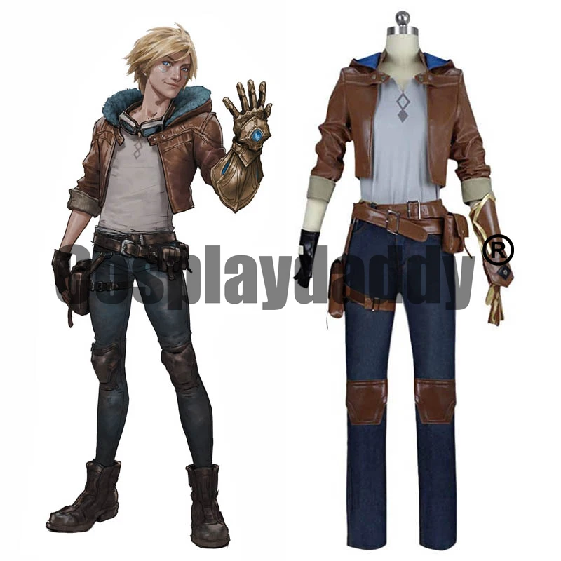 LOL Warriors the Prodigal Explorer Ezreal Marksman Jarro Lightfeather Uniform Outfit Game Halloween Cosplay Costume S002