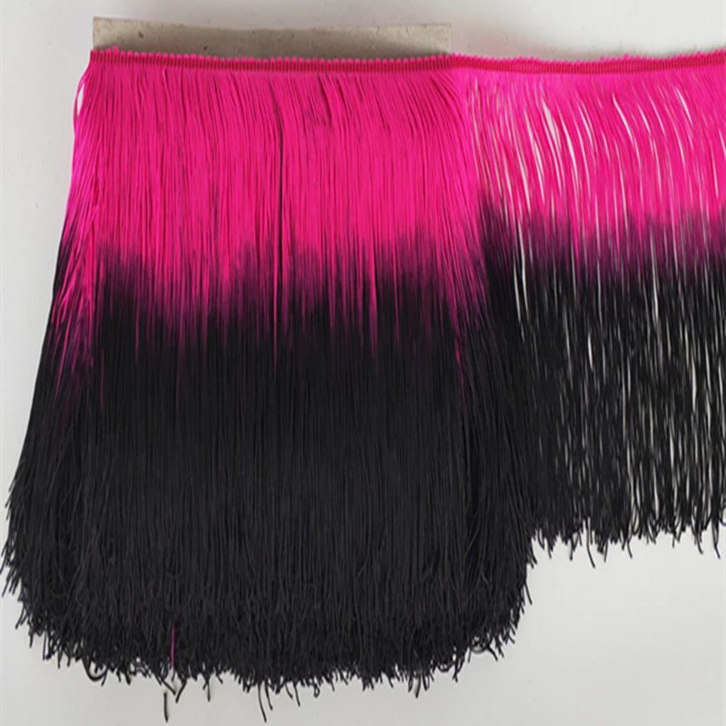 10 metros/lot 20cm Long Fringe Lace Tassel Polyester Lace Trim Ribbon Sew Latin Dress Stage Garment Curtain DIY Accessories