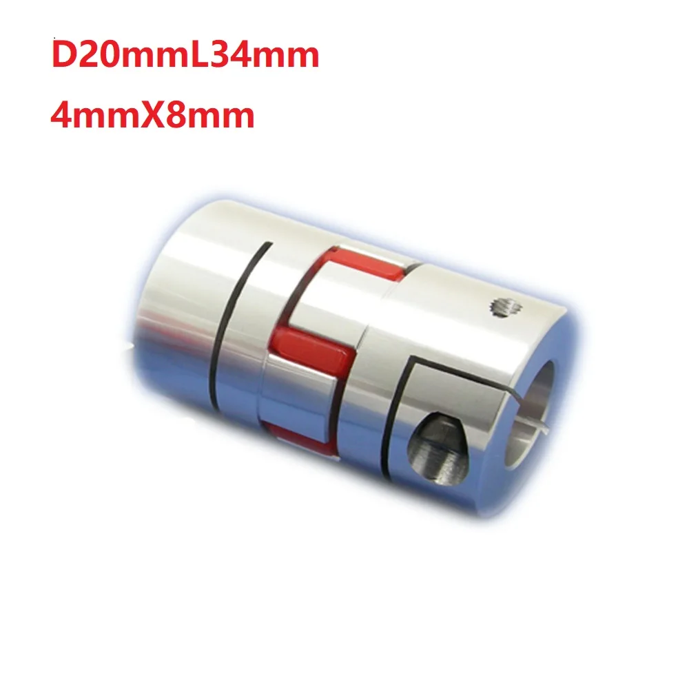 

1pcs 4x8 D20L34 Aluminium Shaft Plum Coupling Motor Connector Flexible shaft CNC Parts