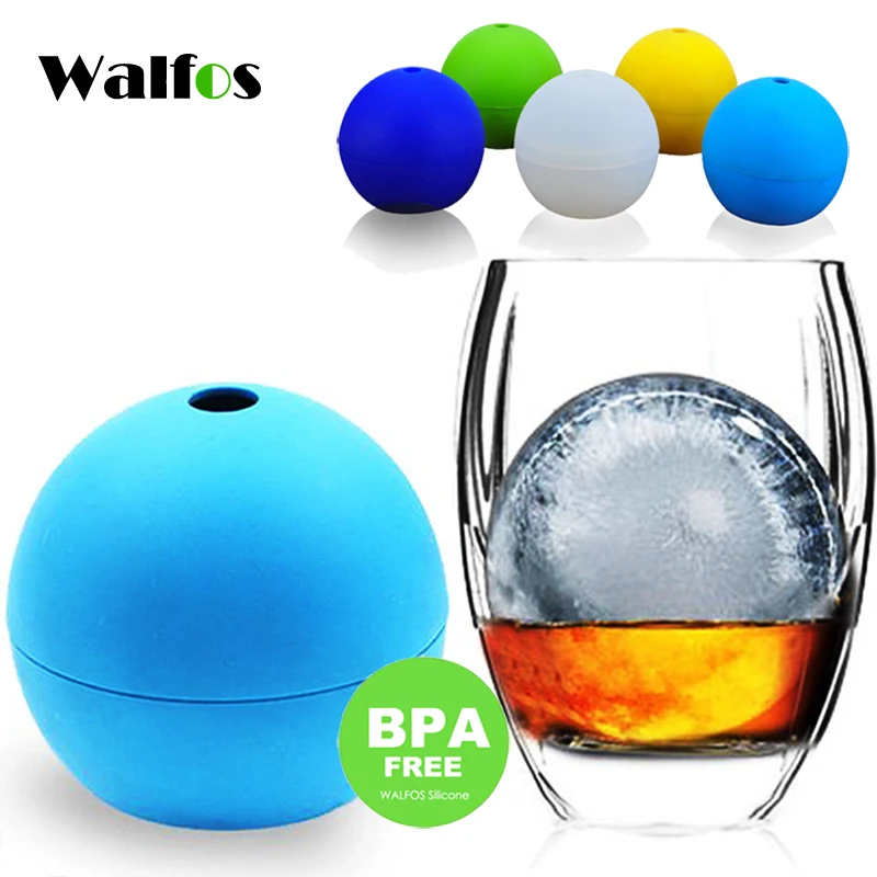 

Walfos Food Grade Large Whisky Ice Ball 6cm Round Whisky Silicone Ice Ball Mold Big Sphere Ice Mould Whiskey Ice Ball Maker