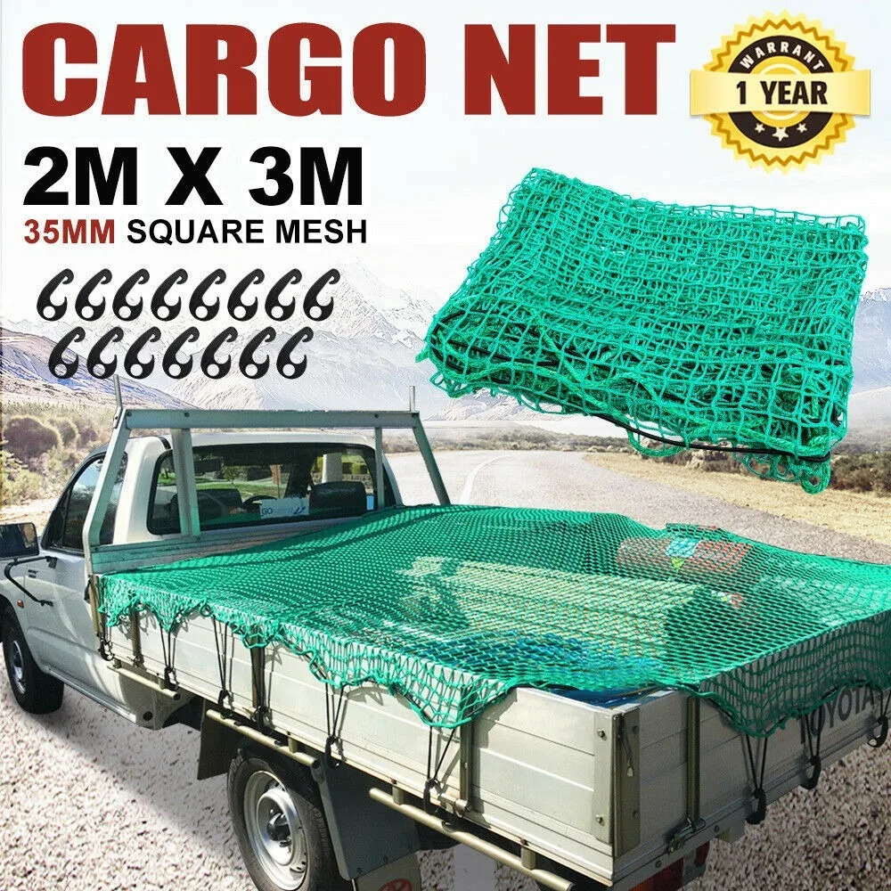 3 Sizes Trailer Net Truck Mesh Cargo Net Strong Heavy Cargo Net Pickup Truck Trailer Dumpster Extend Mesh Cover Roof Luggage Net