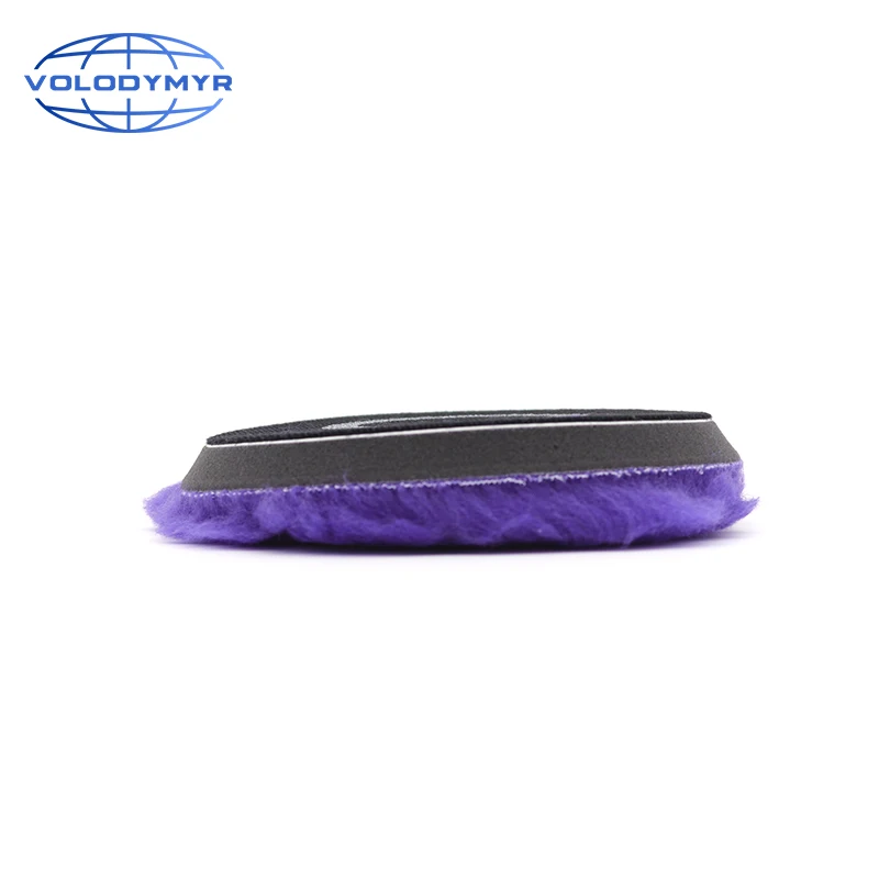 Volodymyr Purple Wool Polishing Pad Polish Pads 1pcs High Cutting Power Waxing Sponge Work with Buffing Machine Car Polisher