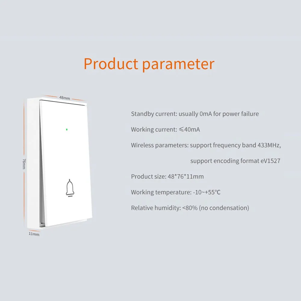 Staniot B100 Draadloze Deurbel Tuya Smart Home Security Bescherming Kit Video Deurbel 433Mhz Voor Gsm Alarmsysteem