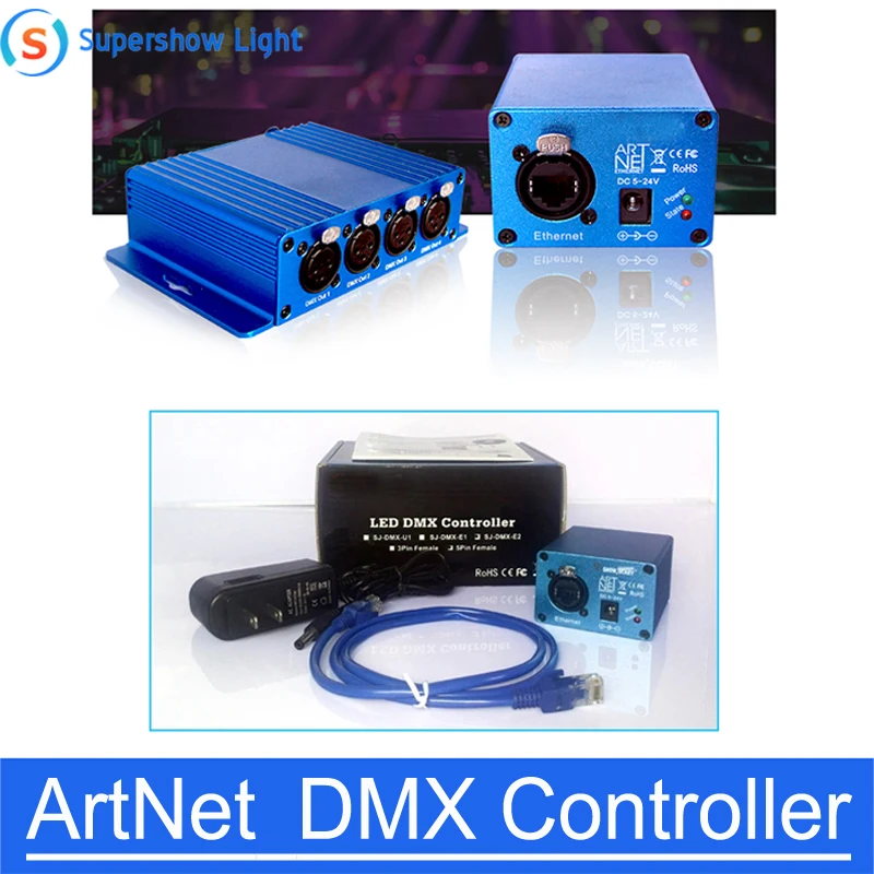 ArtNet 2048 4 Port Bidirectional ArtNet/DMX Converter Standard DMX512 Output RJ45 Net Connector Sulite/DMX LAN512