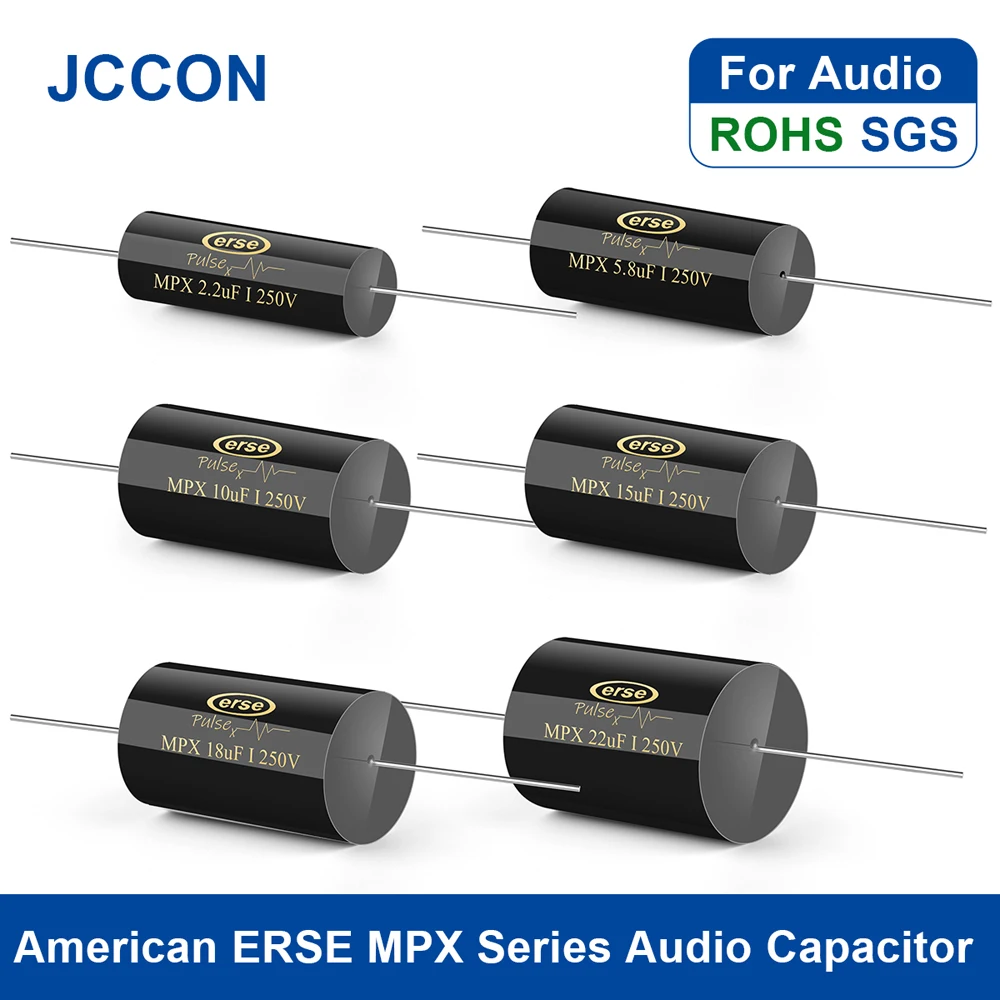 

2Pcslot American ERSE MPX Series Audiophile Frequency-Divided Coupling Audio Capacitor Divider 630V 250V 0.047uF 0.10uF