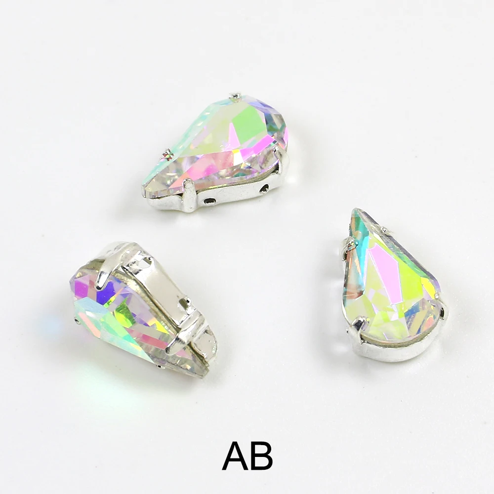 Teardrop Sew on Crystal Rhinestones With Claw K9 Glass Sewing Rhinestones DIY Craft Strass Glass Stones For Clothes DIY Crafts