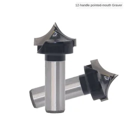 1Pc 12MM Shank Cutter Tools For Woodworking CNC Shaker Tools Solid Carbide Corner Round Nose Bits Round Point Cut Bit End Mills