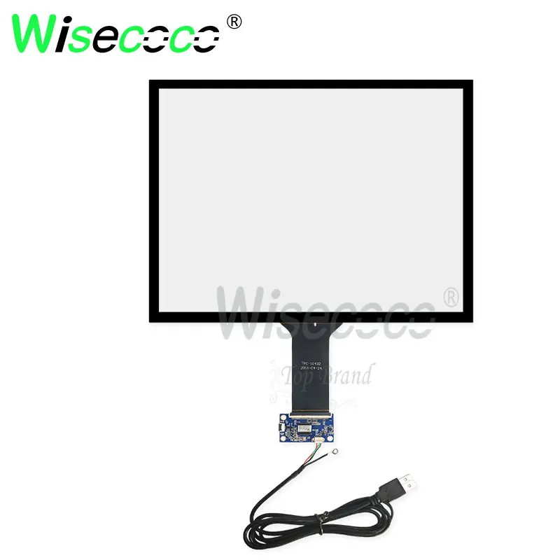 15 inch capacitive touch USB interface plug&play support Linux Windows Raspberry Pi Android system with 10 touch