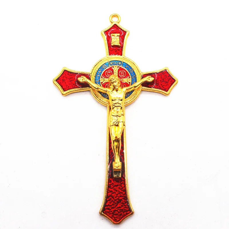 Cross Jesus Catholic Prayer Decortation Religious Christ Cross red orthodox Russia