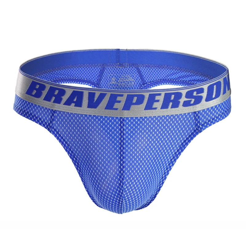 BRAVE PERSON Brand Men\'s Sexy Briefs Thongs Underwear Men G-string Tanga Exotic Panties Jacquard Underpants Jockstrap B1153