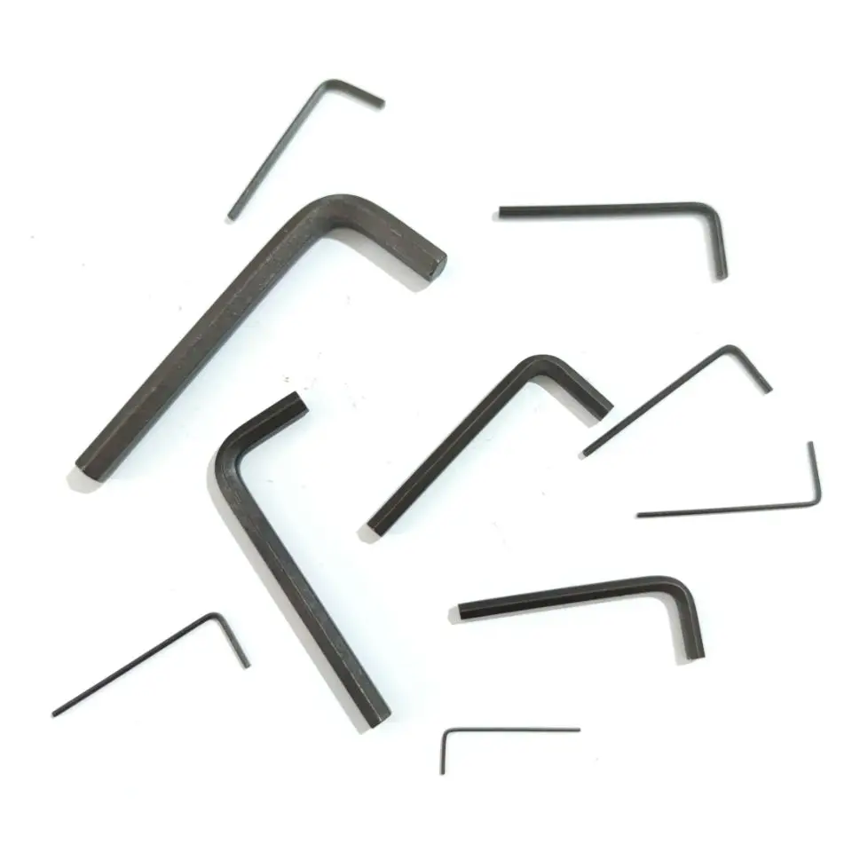 L자형 실버 블랙 육각 키 알렌 렌치, 0.9mm, 1.27mm, 1.5mm, 2mm, 2.5mm, 3mm, 4mm, 5mm, 6mm, 8mm, 1 개