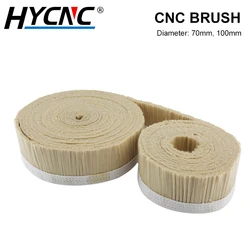 70mm 100mm Golden Brush Wood Engraving And Milling Machine Brush Vacuum Cleaner Dust Cover Spindle Motor CNC Milling Machine