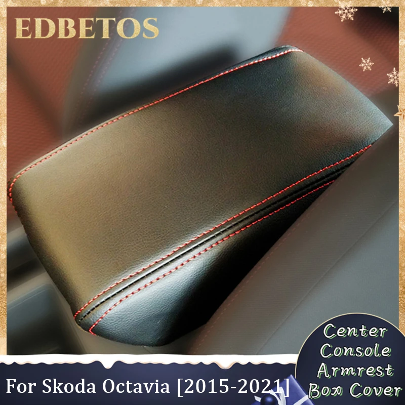 

For Skoda Octavia 2015-2021 Car Centre Armrest Mat Interior Auto Armrests Cushion Storage Box Cover Mats Arm Rest Protector Pad